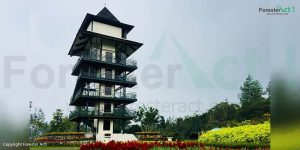 Menara Pandang di Taman Bunga Nusantara